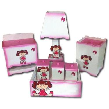 Imagem de Kit Higiene Bebê MDF Boneca - Canaã Artbaby