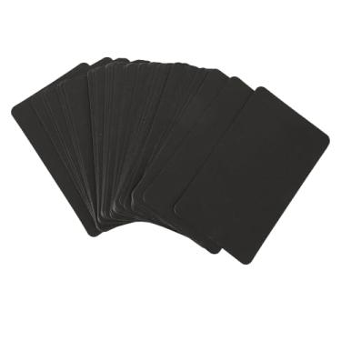 Imagem de Cartolina, 100 peças de papel cartão branco grosso multiuso para álbuns de recortes para cartões comemorativos (9 x 5,4 cm / 3,5 x 2,1 polegadas, 350 gsm, preto, embalado em caixa)