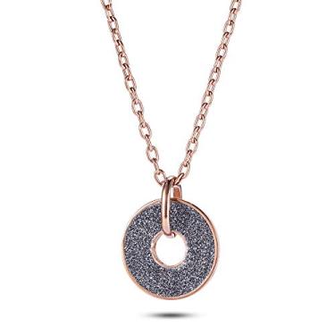 Imagem de NanoStyle Colar circular para mulheres Stardust arruela brilhante pingente, joia de corrente de 60 cm