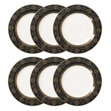 Imagem de Jogo de pratos rasos em porcelana Strauss Queen 28cm 6 peças