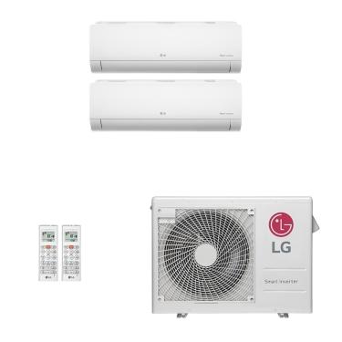 Imagem de Ar-Condicionado Multi Split Inverter LG 21.000 (1x Evap HW 9.000 + 1x Evap HW 12.000) Quente/Frio 220V