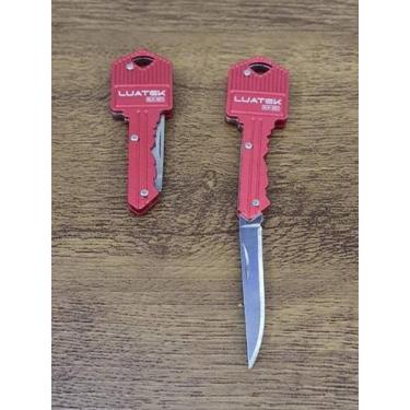 Imagem de Canivete Chaveiro Mini Faca Dobrável Escondida porta-chaves - Luatek, 