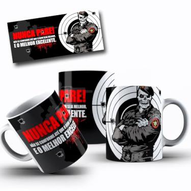 Imagem de Caneca de Porcelana Personalizada Policia Militar, Exercito e Bope (Nunca Pare)