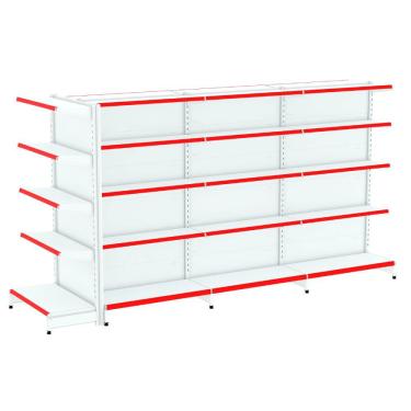 Imagem de Kit Gôndola Central com Ponta 3,40m de Largura x 1,70m de Altura - Amapá Cor Vermelho