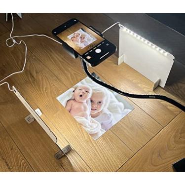 Imagem de Suportes de luz dupla para digitalização de documentos, fotos, produtos, álbuns, livros didáticos e recibos com iluminação equilibrada