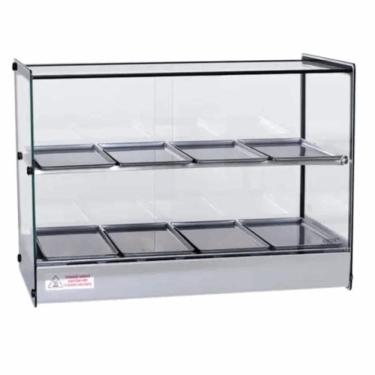 Imagem de Estufa 8 Bandejas Dupla Vidro Reto Evr 8B Com Perfil Cinza Tita