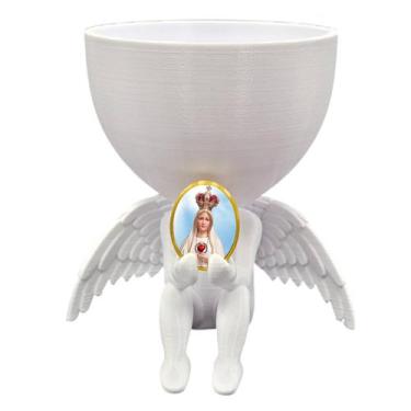 Imagem de Anjo da Guarda Anjinho Nossa Senhora de Fatima Vasinho - Point da Fe