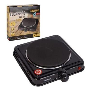 Imagem de Fogareiro Elétrico Chapa Portátil Cozinha Camping Mesa Compacto Fogão 
