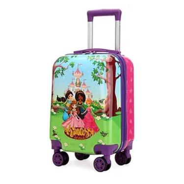 Imagem de Mala Infantil Escolar Viagem Bordo Princesa Friends 10kg ABS Rígido Ro