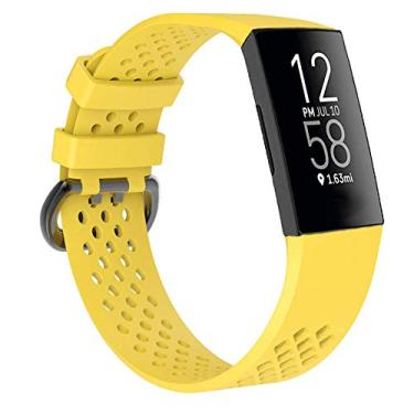 Imagem de Pulseiras de substituição compatíveis com Fitbit Charge 4/Fitbit Charge 3 para mulheres e homens, pulseiras esportivas de silicone para fitness para mulheres e homens, pequenas e grandes
