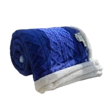 Imagem de Cobertor Pele de Carneiro Casal Dupla Face 1,90 X 2,10 Mt(Azul Escuro)