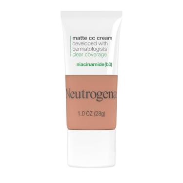 Imagem de Neutrogena Clear Coverage Flawless Matte CC Cream, Full-Coverage Color Correcting Cream Face Makeup with Niacinamide (b3), Oil-, Fragrance-, Paraben- & Phthalate-Free, Toast 5.7, 1 oz