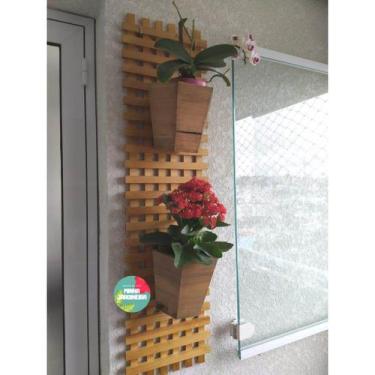 Imagem de Treliça, floreira, jardim vertical, painel para plantas T4 - Minha Jar