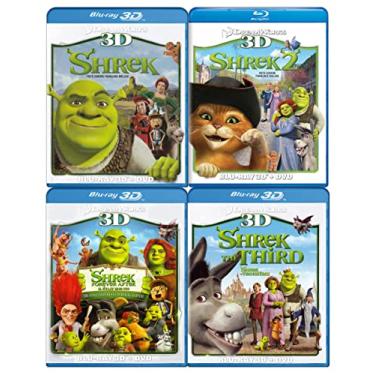 Imagem de Shrek / Shrek 2 / Shrek: The Third / Shrek Forever After (3D Blu-ray + DVD)