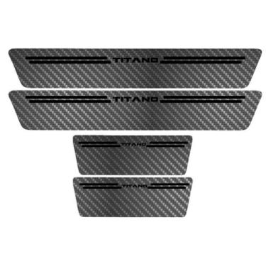 Imagem de Kit Soleira Protetora Porta Premium Black Carbono - Titano - Jhow Ades