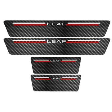 Imagem de Kit Soleira Protetora Porta Premium Red Carbono - Leaf - Jhow Adesivos