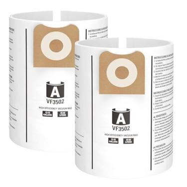 Imagem de Sacos de filtro de substituição para aspiradores úmidos/secos Ridgid 12-16 galões - Alta eficiência - pacote com 2 - Sacos de aspirador de pó VF3502 compatíveis com RIDGID 23743, ideais para aspirar -