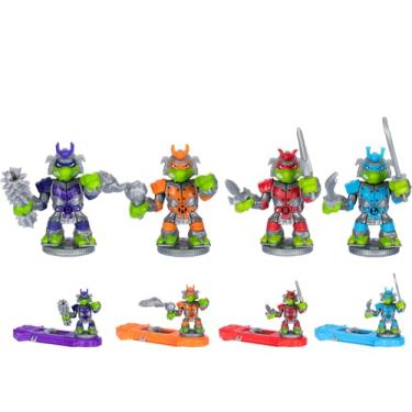 Imagem de Legends of Akedo Teenage Mutant Ninja Turtles, Mini Battling Warriors TMNT Figure with Unique Weapons (4 Pack Turtle Bundle)