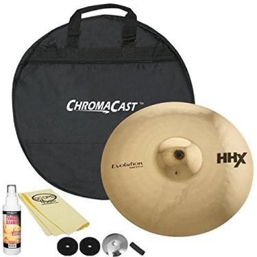 Imagem de Sabian HHX Evolution Crash 11606XEB de 40,64 cm com bolsa de prato ChromaCast e acessórios