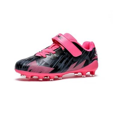Imagem de KELME Tênis masculino de futebol de interior, suporte de arco, desempenho futsal preto/dourado, Preto, rosa, 18