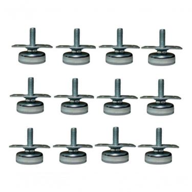 Imagem de Kit 12 Pés Para Cadeiras Mesas Rosca 5-16 C- Chapas Niveladores Puffs Sofas Armarios Móveis Em Geral