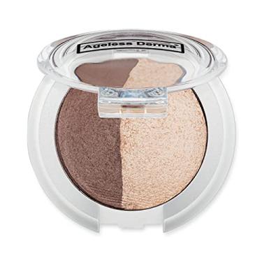 Imagem de Ageless Derma Duo De Sombras Veganas Baked Eyeshadow Da Creamy Mineral Makeup (Taupe Médio - Bege Cristal)