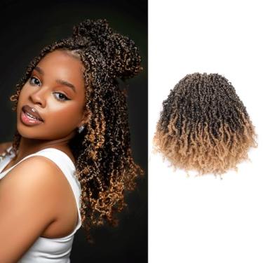 Imagem de GIX Yanky Twist Crochet Hair - 6" 8 Pacotes (30 Fios/Peças) Ombre Blonde Pré-Trançado Fluffy Spring Mini Short Bob Passion Twist, Tranças Trançadas (6", T27-8P)