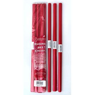 Imagem de Plástico Para Encapar 2M 45Cm Vermelho Pacote Com 05-68128