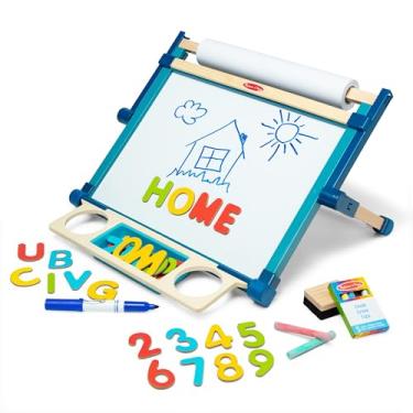 Imagem de Melissa & Doug Deluxe Double-Sided Tabletop Easel (E-Commerce Packaging, Arts & Crafts, 42 Pieces, 17.5” H x 20.75” W x 2.75” L, Great Gift for Girls and Boys - Best for 3, 4, 5 Year Olds and Up)