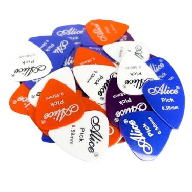 Imagem de 30 Palhetas Coloridas de Violão/Guitarra/Cavaco/Ukulele Tamanho 0.58mm