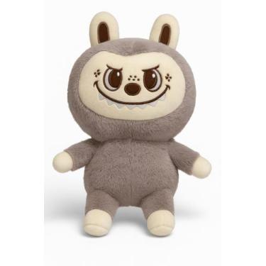 Imagem de Labubu Pelúcia Infantil Boneca Cinza Chaveirinho Pelucia Bonequinha - 