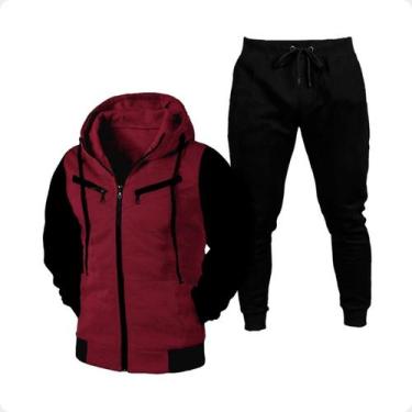 Imagem de Conjunto Blusa de Frio Com Capuz e Ziper + Calça de Moletom - Ramazzon