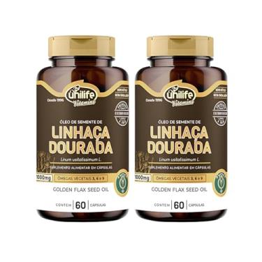 Imagem de Kit 2 Óleo de Semente de Linhaça Dourada 1000mg 60 cápsulas Unilife