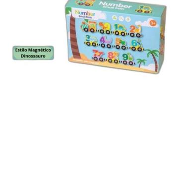 Imagem de Trenzinho Magnétic Com Números Animais Frutas - Dinossauros - Omfkids