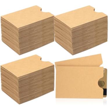 Imagem de Thenshop 2000 peças de capas para cartão de crédito porta-chaves de hotel envelopes de presente em branco para cartões de presente imprimíveis para escrita, protetor de chave branca para negócios, 6 x