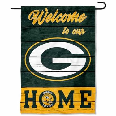 Imagem de WinCraft Green Bay Packers Welcome Home Decorative Garden Flag Double Sided Banner