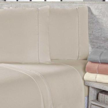 Imagem de Jogo De Lençol Queen 400 Fios Micropercal Toque De Algodão 3 Peças - B