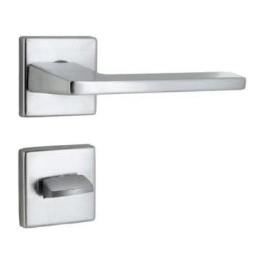 Imagem de Fechadura 451 St2 55mm Escovada Roseta Quadrada Lafonte - LaFonte Assa