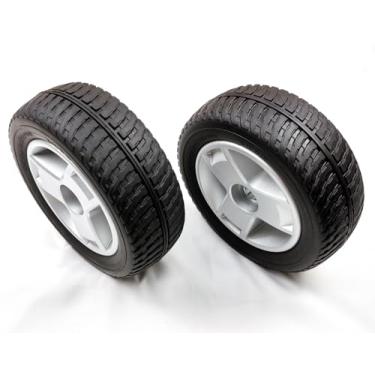 Imagem de Mobility scooter replacement wheel,8"x2.5"Flat-Free Rear Wheel,Tri-Spoke Rim for Go-Go LX (S54LX) & Endurance Li (S54LXLIT) Mobility Scooters (WHL125423),Silver+Black,1Pr