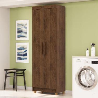 Imagem de Armário Multiuso Lavanderia Line 2 Portas Marrom - Vila Rica