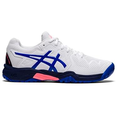 Imagem de ASICS Tênis Infantil Gel-Resolution 8 GS, Branco/Azul lápis-lazúli, 2.5 Big Kid