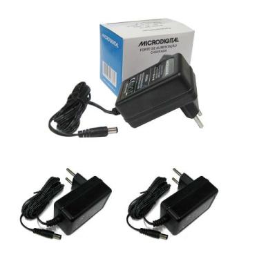 Imagem de Kit 3 Fontes de Alimentação Bivolt Automática 12VDC 1A MA 3S - Microdi