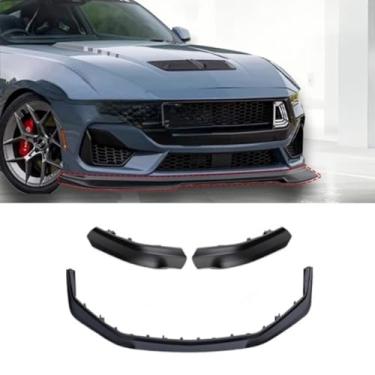 Imagem de Parte de modificação do difusor de lábio do spoiler do para-choque dianteiro do carro para Mustang 2024+ capa protetora de para-choque acessórios de carro