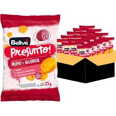 Imagem de Caixa de Salgadinhos Kids sabor Presunto Sem Glúten Sem Leite Belive - 20 unidades de 25g