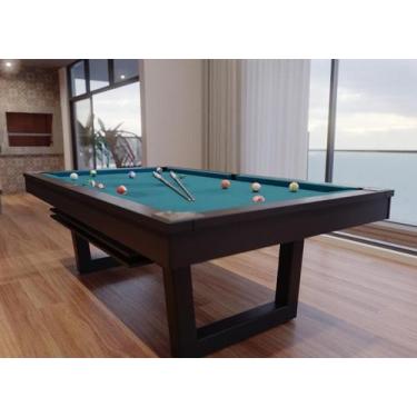 Imagem de Mesa de Sinuca/Bilhar com Tampo de Jantar - 2,52x1,40 - Nelson Bilhare