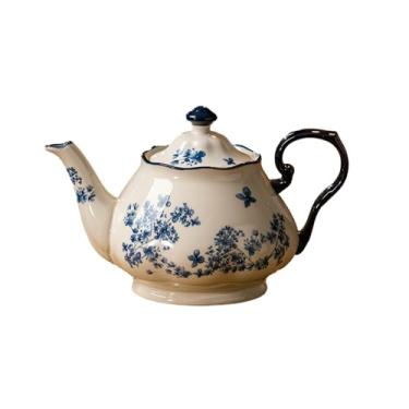 Imagem de Xícara de café e pires de cerâmica retrô resistente a altas temperaturas simples e requintadas para uso doméstico chinês - Bule de chá de 1,3 L (Jialan)