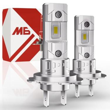 Imagem de JEFLYM Lâmpadas de neblina H7, luz de neblina super brilhante H7, 1:1 tamanho mini Plug and Play IP67 à prova d'água, sem polaridade, uso off-road ou luz de neblina, 6500K branco frio pacote com 2