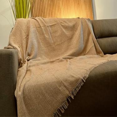 Imagem de Manta para Sofá King Size 3,00m x 1,80m – 100% Algodão | Protetor Decorativo Gigante e Confortável (King Bege)