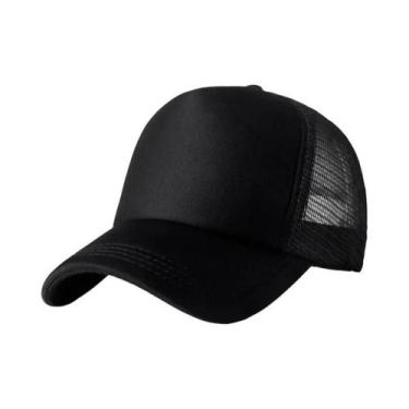 Imagem de Boné Snapback Unissex Preto - Ajustável, de Malha, para Hip Hop, 54-60