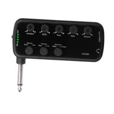 Imagem de Milageto Mini amplificador de fone de ouvido portátil para baixo, 3 efeitos integrados, mini leve, recarregável via USB, plug and play para prática de gravação